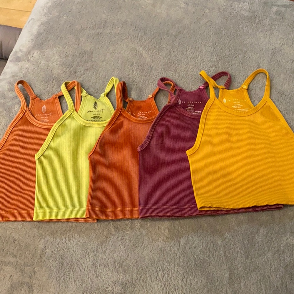 NEW🌺Free people summer colors happiness run crop tank - Picture 16 of 17